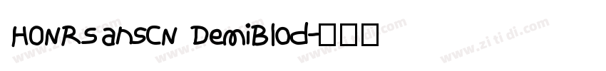 HONRSansCN DemiBlod字体转换